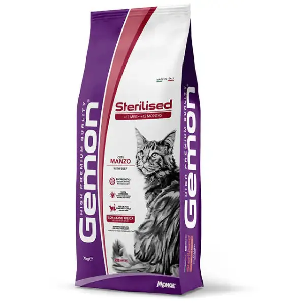 Monge Gemon Cat Sterilised con Manzo 7 kg - Croccantini per gatti - immagine 1