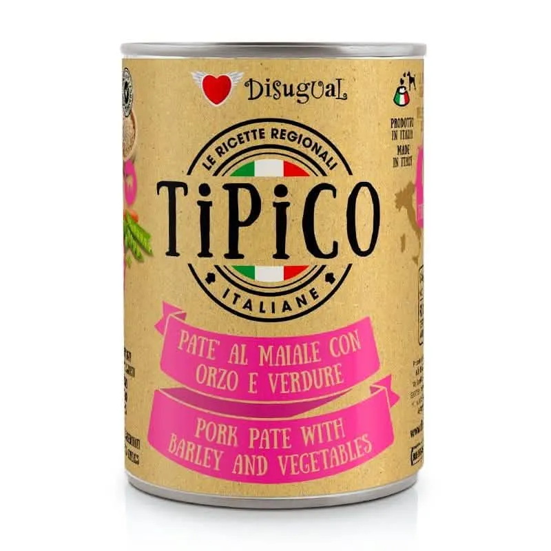 Disugual Cane Tipico Adulto Maiale, Orzo & Verdure Lattina 400 gr - immagine 1