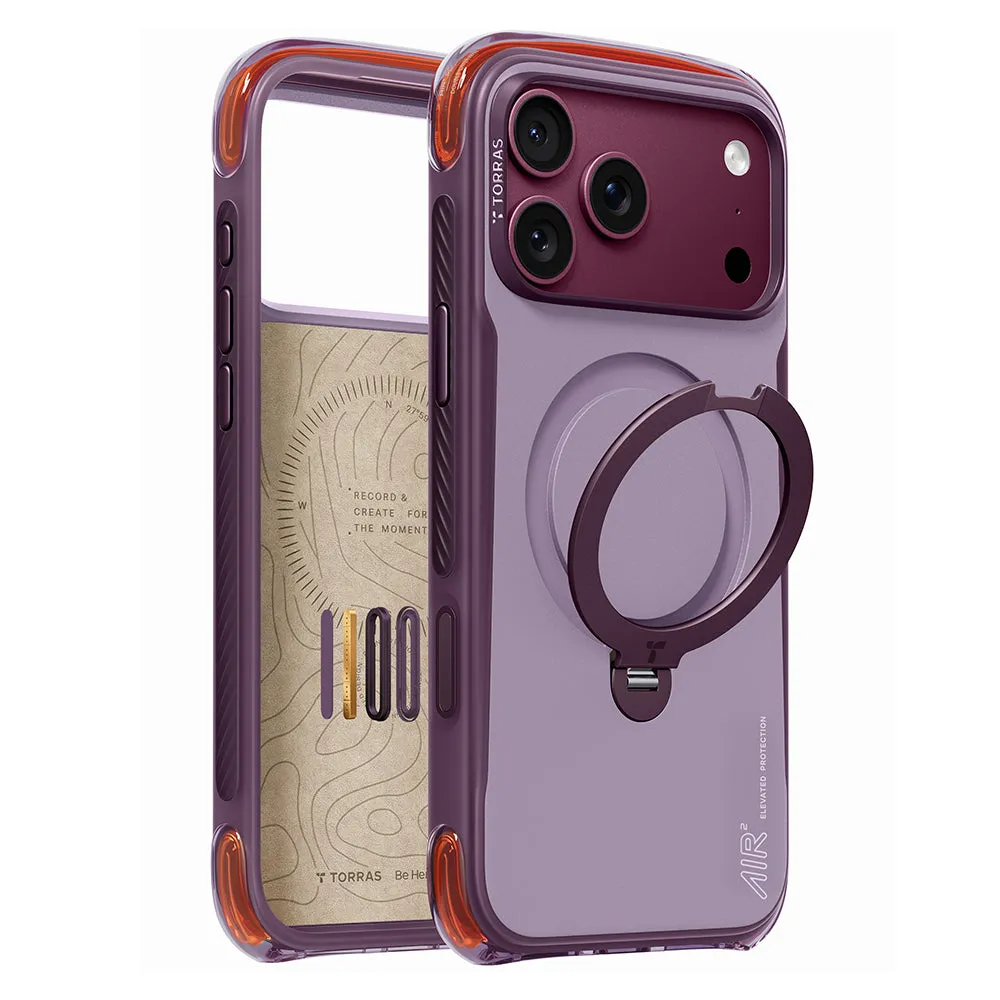Custodia MagSafe per Apple iPhone 18 Pro / 17 Pro, Torras, Ostand Q3 Air Pro, Viola - immagine 1