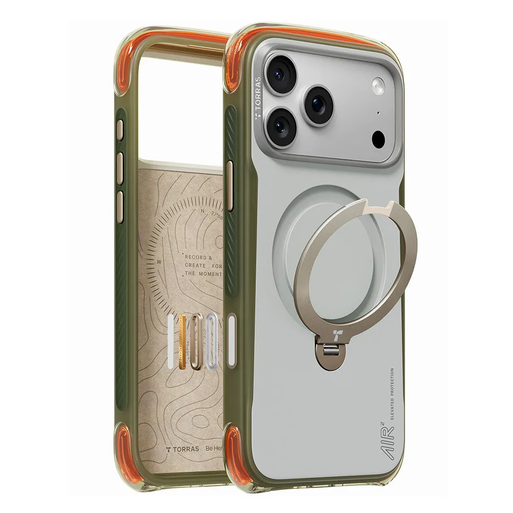Custodia MagSafe per Apple iPhone 18 Pro / 17 Pro, Torras, Ostand Q3 Air Pro, Bianca - immagine 1