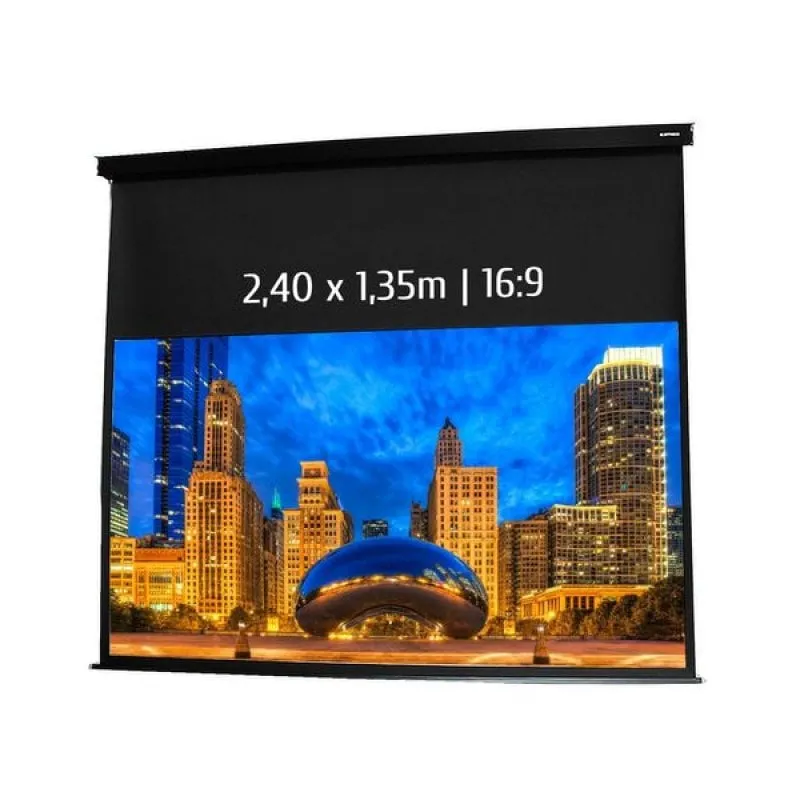 Schermo per proiezioni Kimex Electric 2,40x1,35m Formato 16:9 Nero - immagine 1