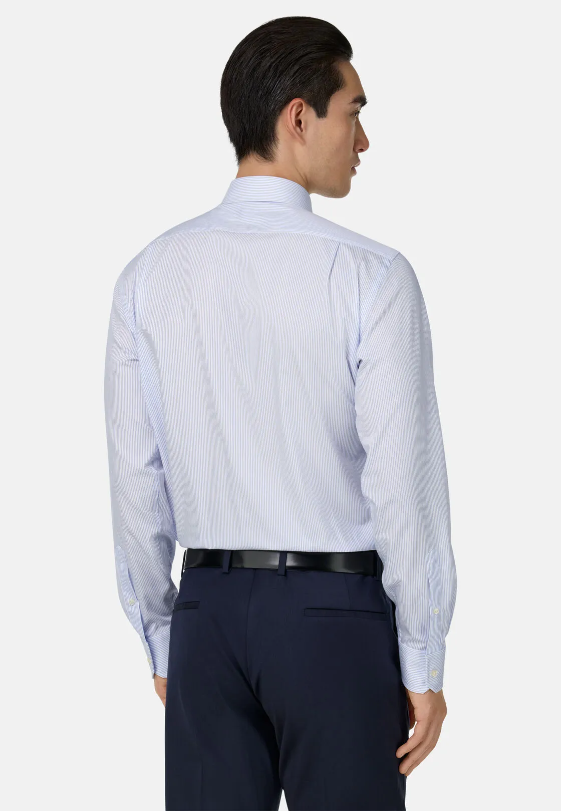 Boggi, Camicia A Righe In Cotone Regular Fit, Uomo, Azzurro, Taglia: 38 - immagine 3