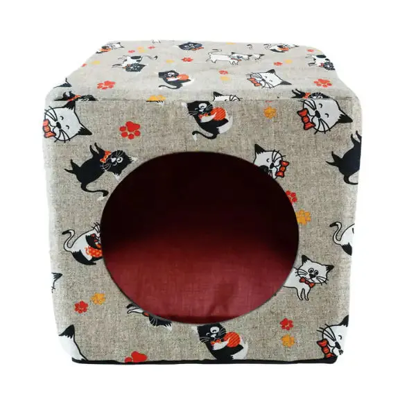 PetUp Cuccia Cubo Fantasia gattini - Cuccia per gatti - immagine 1
