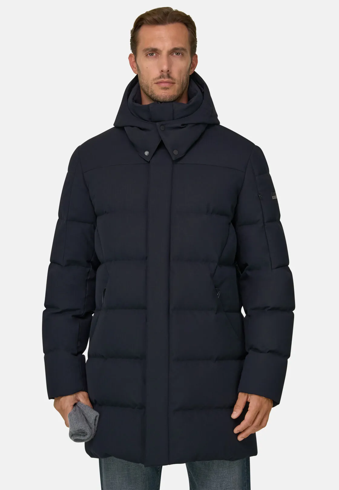 Boggi, Parka Imbottito In Piuma D'oca B Tech, Uomo, Navy, Taglia: M - immagine 1