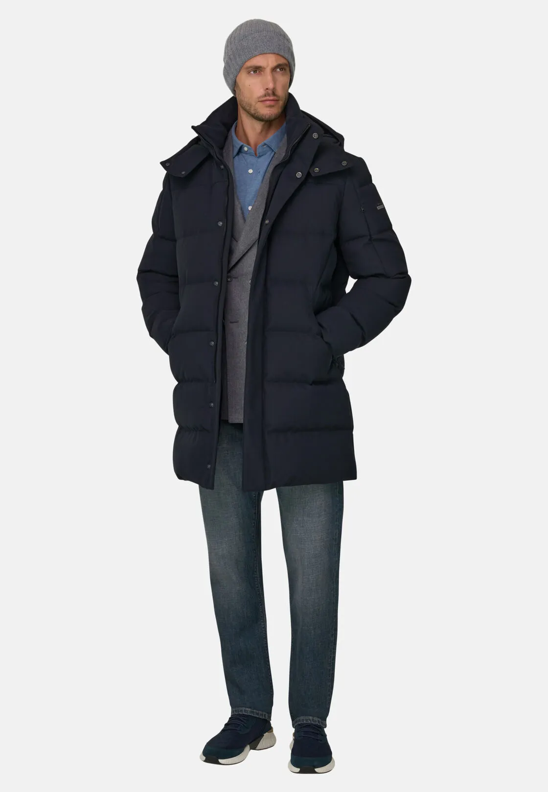 Boggi, Parka Imbottito In Piuma D'oca B Tech, Uomo, Navy, Taglia: S - immagine 2
