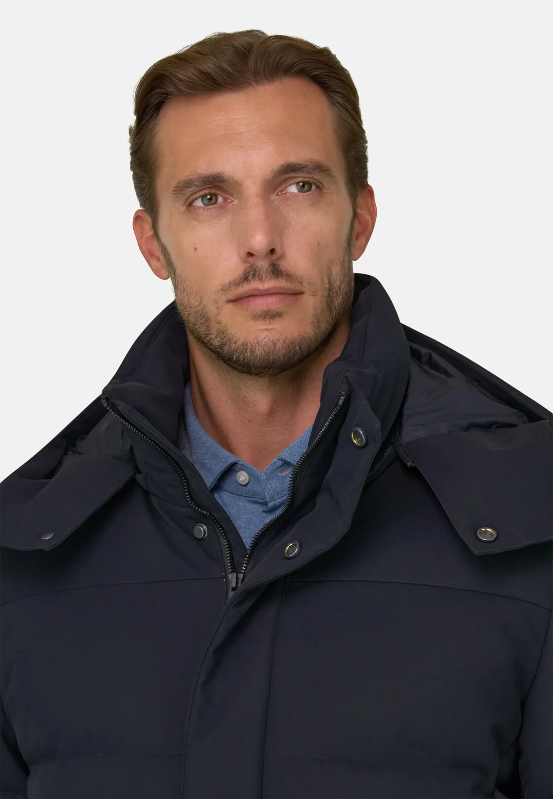 Boggi, Parka Imbottito In Piuma D'oca B Tech, Uomo, Navy, Taglia: S - immagine 3