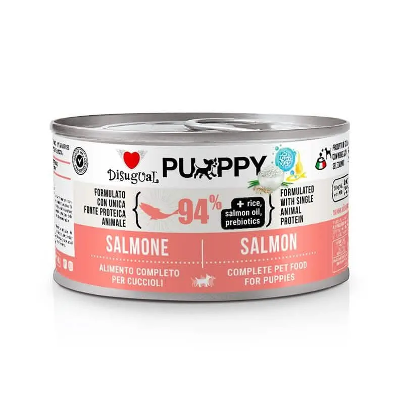 DISUGUAL Cane Puppy Monoproteico Salmone Lattina 150 gr - immagine 1