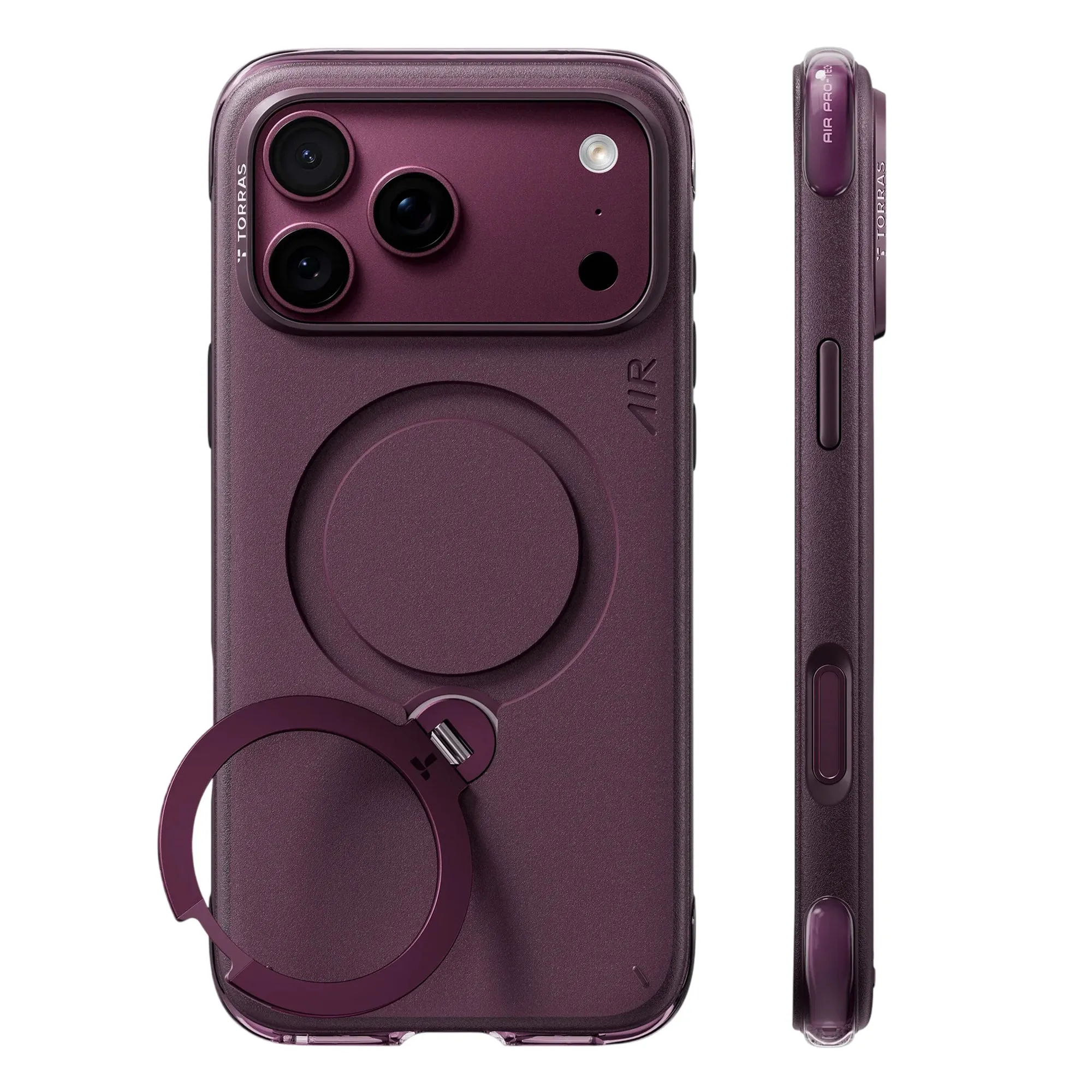 Custodia MagSafe per Apple iPhone 18 Pro / 17 Pro, Torras, Ostand Q3 Air Essential, Viola - immagine 1
