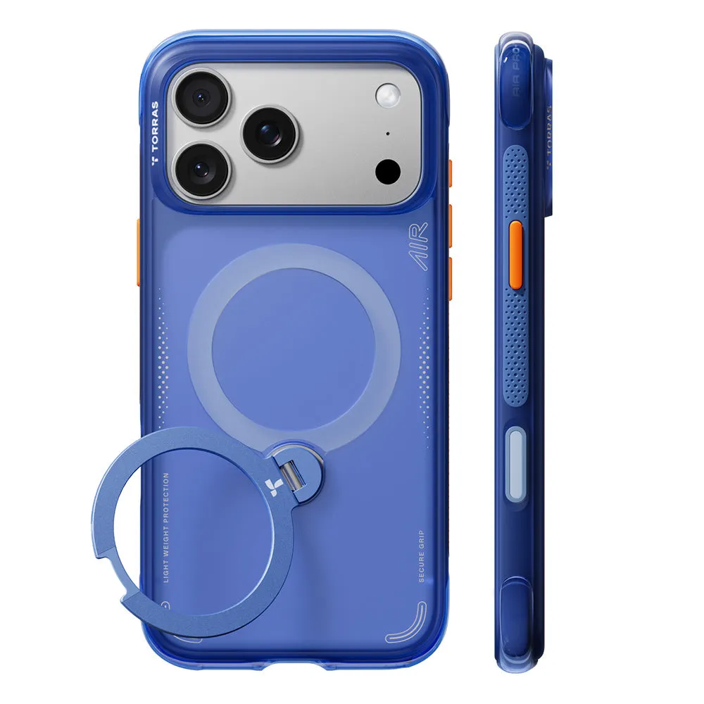 Custodia MagSafe per Apple iPhone 18 Pro Max / 17 Pro Max, Torras, Ostand Q3 Air, Blu - immagine 1