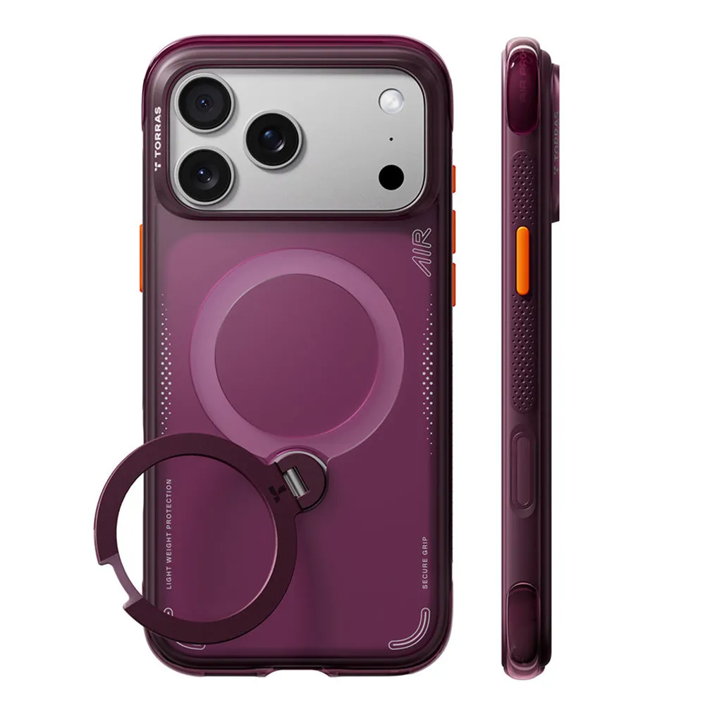 Custodia MagSafe per Apple iPhone 18 Pro Max / 17 Pro Max, Torras, Ostand Q3 Air, Viola - immagine 1