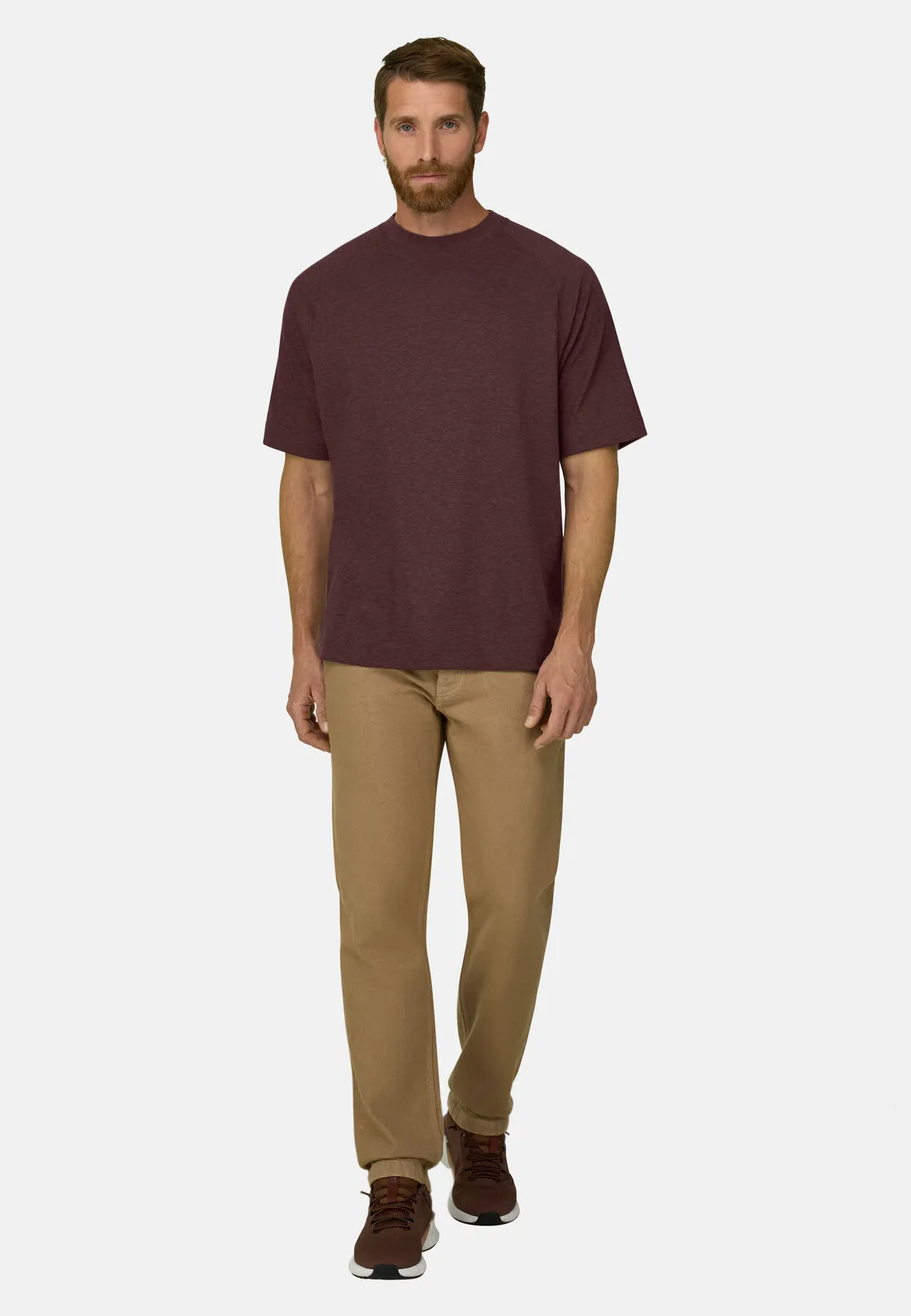 Boggi, T-shirt In Piqué Misto Cotone Melange B Tech, Uomo, Rouge, Taglia: XL - immagine 2