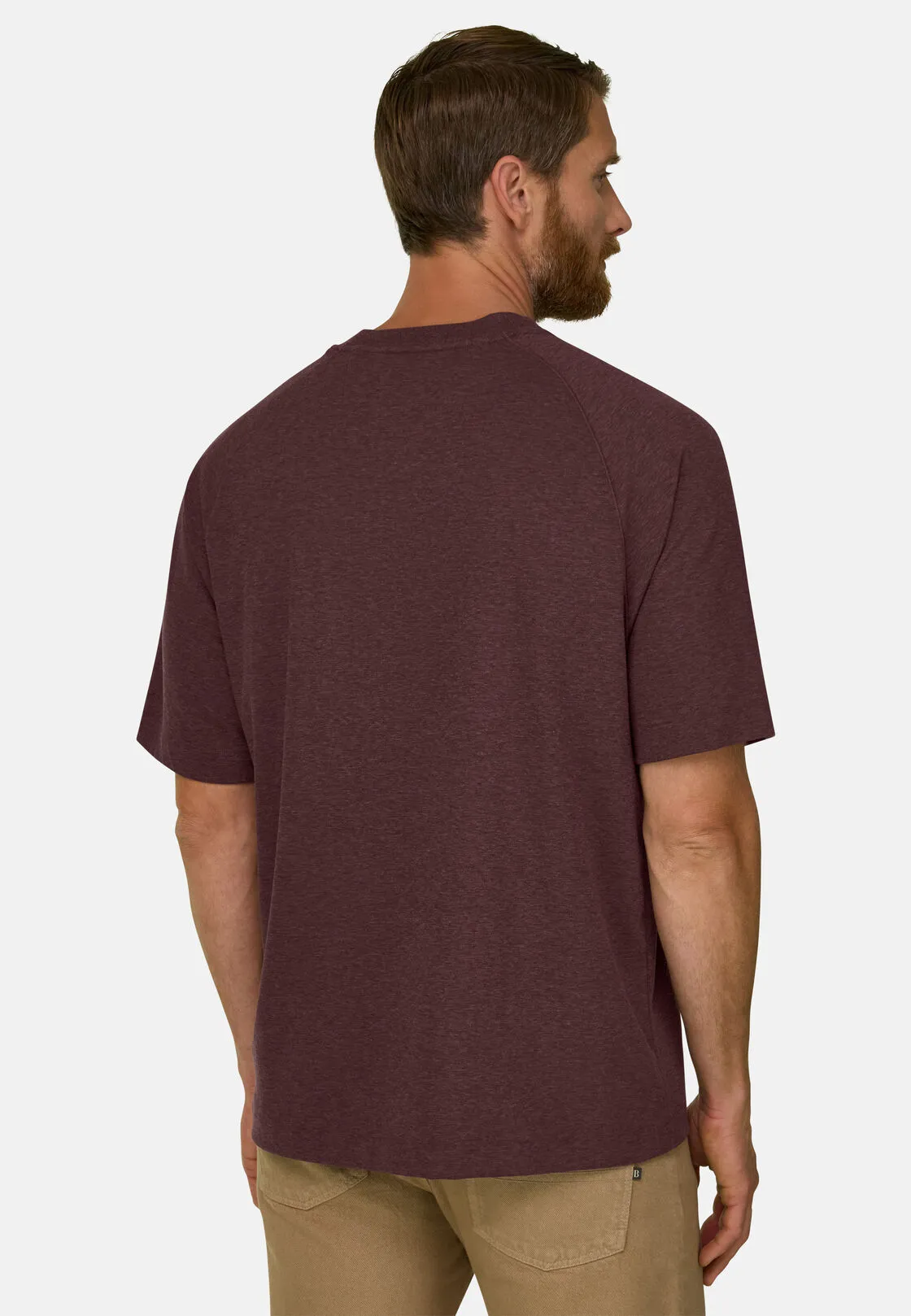 Boggi, T-shirt In Piqué Misto Cotone Melange B Tech, Uomo, Rouge, Taglia: XL - immagine 4