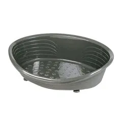 Cuccia per cani in plastica Space PetUp Antracite Diametro 66 cm - Cuccia per cani in plastica atossica, con bordo rialzato e base traforata per una migliore aerazione, dotata di piedini antiscivolo e facile da pulire, ideale per animali di diverse taglie. - Cucce per cani - immagine 1
