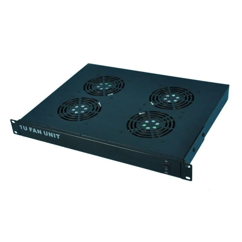 Kit di Ventilazione Kimex con 4 Ventole per Armadio Rack 19" 1U - immagine 1