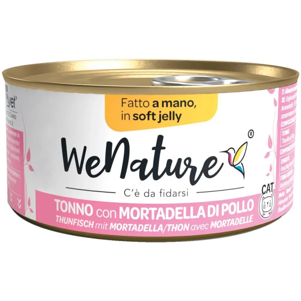 WENATURE GATTO LATTINA IN JELLY ADULTO TONNO & MORTADELLA 85 GR - immagine 1