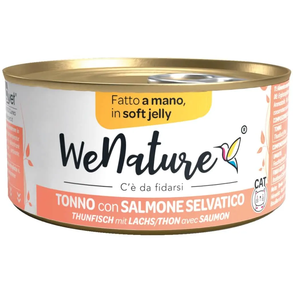 WENATURE GATTO LATTINA IN JELLY ADULTO TONNO & SALMONE 85 GR - immagine 1