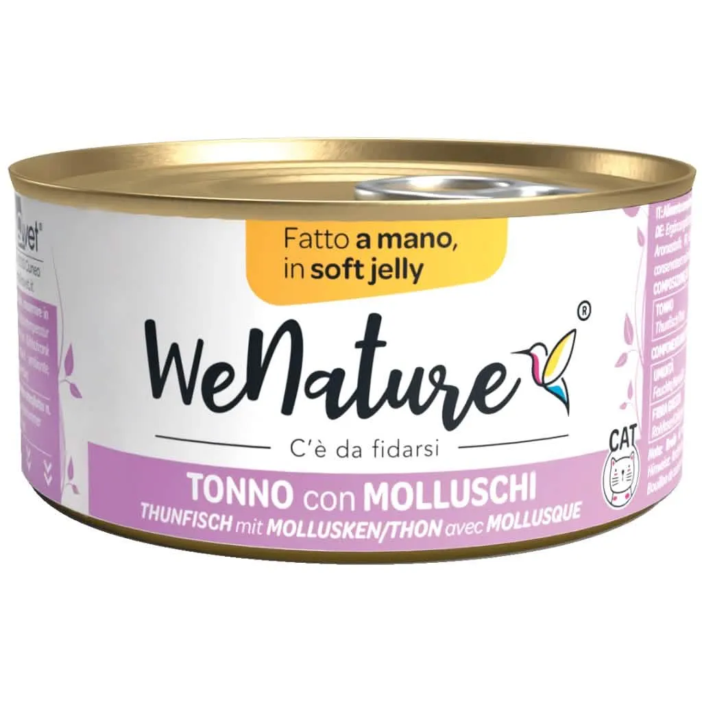 WENATURE GATTO LATTINA IN JELLY ADULTO TONNO & MOLLUSCHI 85 GR - immagine 1