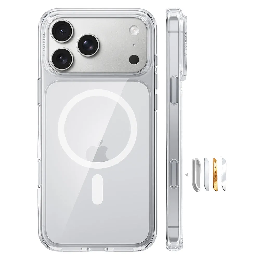 Custodia MagSafe per Apple iPhone 18 Pro / 17 Pro, Torras, Guardian, Trasparente - immagine 1