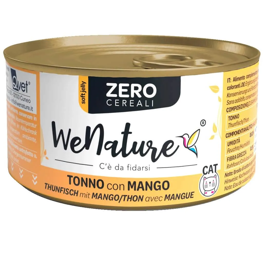 WENATURE GATTO ZERO CEREALI LATTINA IN JELLY ADULTO TONNO & MANGO 85 GR - immagine 1