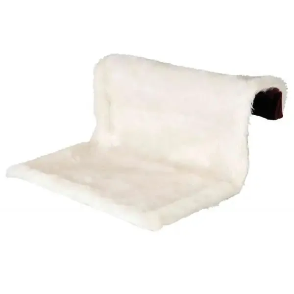 Amaca da radiatore per gatto Trixie Crema e Marrone 45 x 26 x 31 cm - Amaca da radiatore per gatti con fodera in peluche lavabile, struttura in metallo regolabile, ideale per gatti fino a 12 kg. - Cuccia per gatti - immagine 1