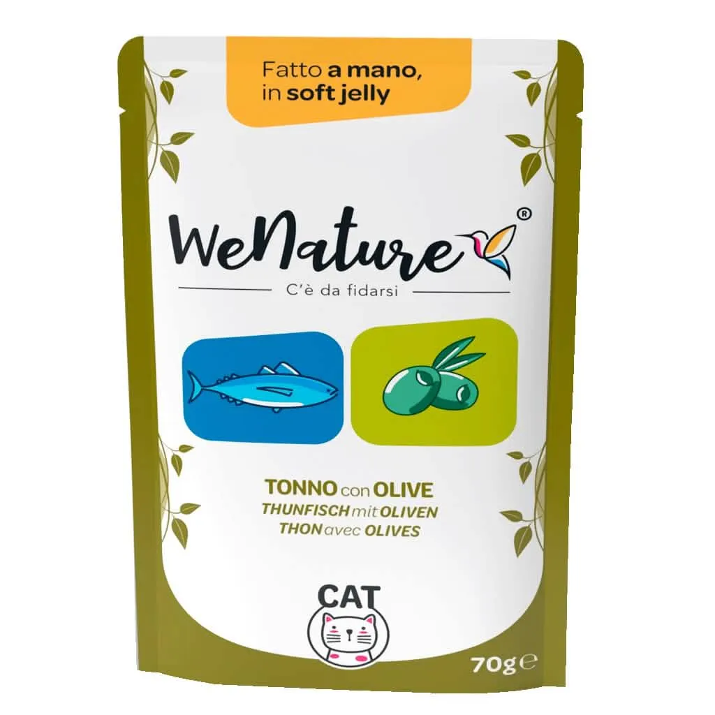 WENATURE GATTO BUSTA IN JELLY ADULTO TONNO & OLIVE 70 GR - immagine 1