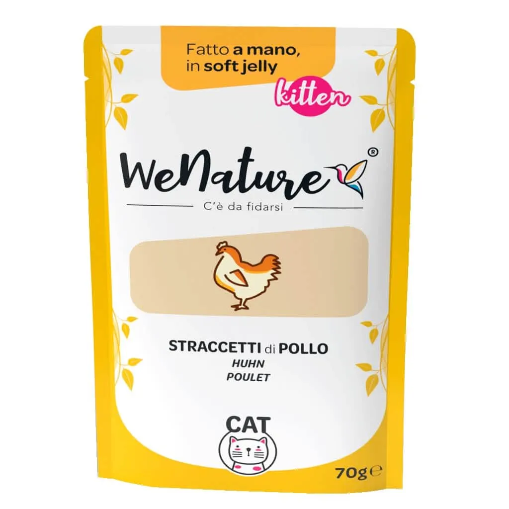 WENATURE GATTO BUSTA IN JELLY KITTEN STRACCETTI DI POLLO 70 GR - immagine 1