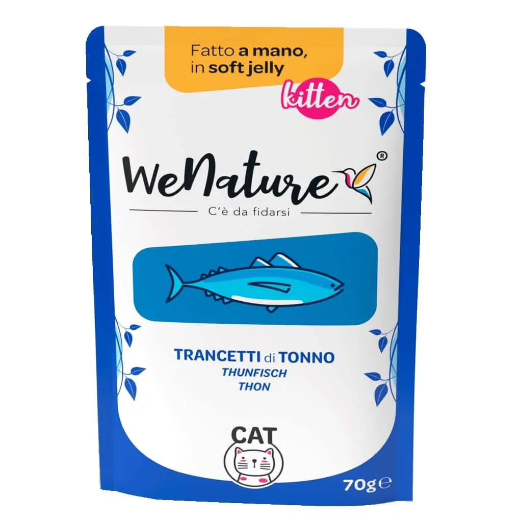 WENATURE GATTO BUSTA IN JELLY KITTEN TRANCETTI DI TONNO 70 GR - immagine 1
