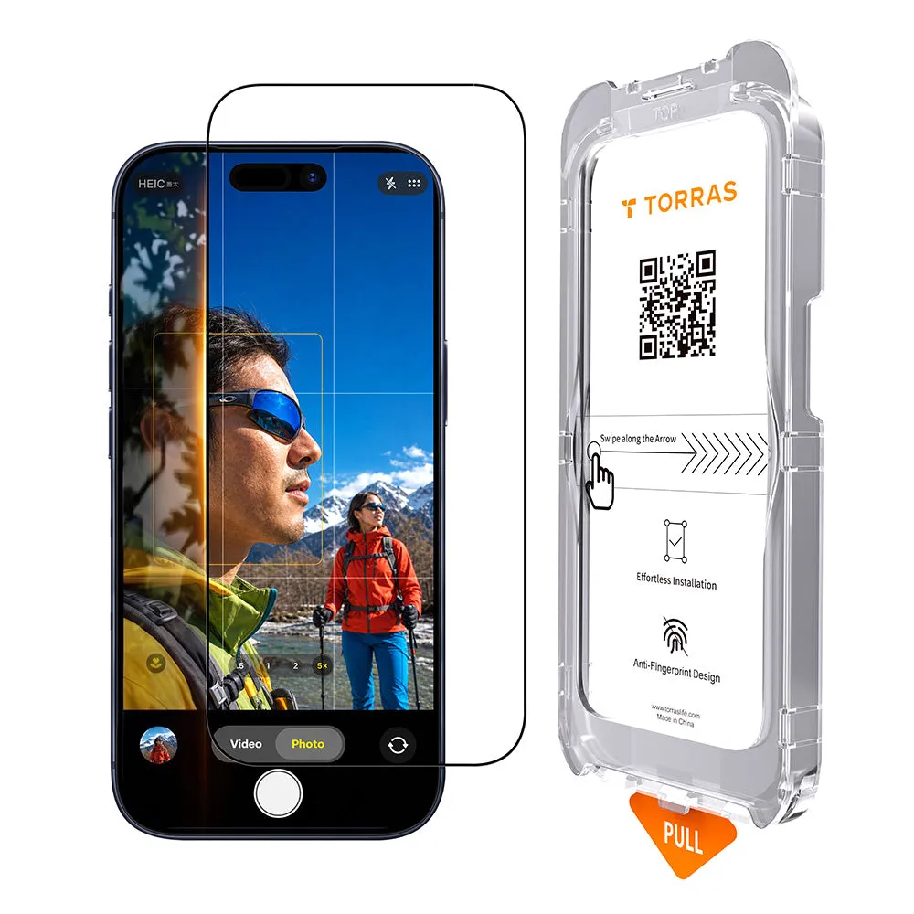 Pellicola protettiva per schermo Torras Sunview AR per Apple iPhone 18 Pro / 17 Pro, Vetro temperato, Full Glue - immagine 1