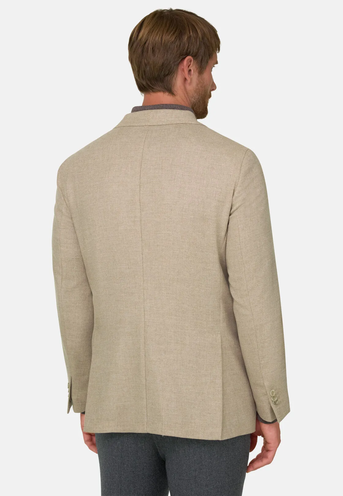Boggi, Giacca Doppio Petto In Lana Cashmere, Uomo, Beige, Taglia: 54 - immagine 4