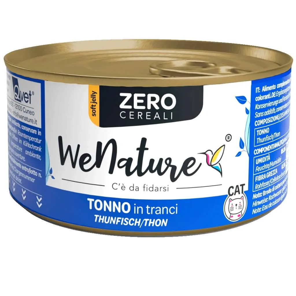 WENATURE GATTO ZERO CEREALI LATTINA IN JELLY ADULTO TONNO 85 GR - immagine 1