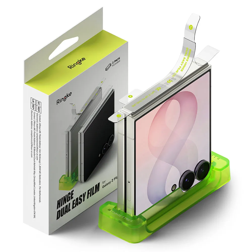 Pellicola protettiva per cerniera Ringke Dual Easy per Samsung Galaxy Z Flip8 F776, plastica, set da 2 pezzi - immagine 1