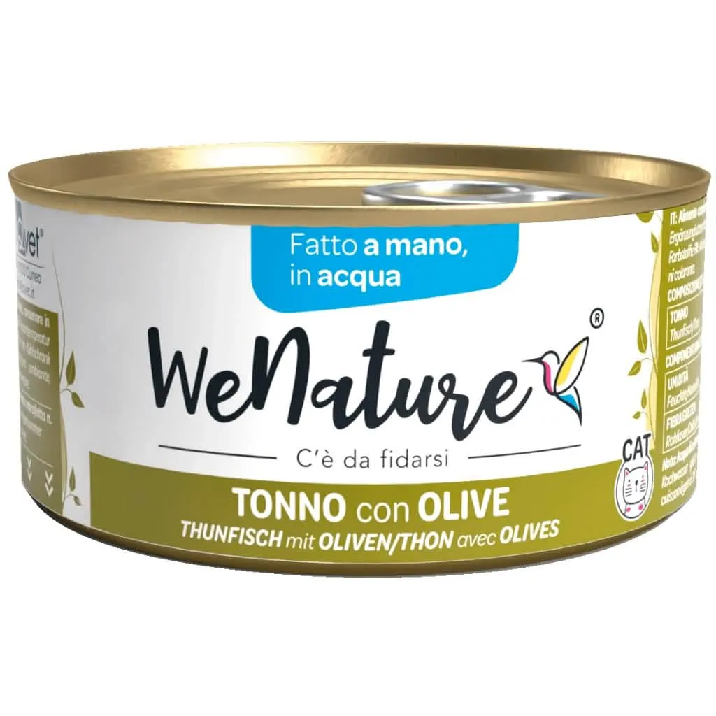 WENATURE GATTO LATTINA IN ACQUA DI COTTURA ADULTO TONNO & OLIVE 85 GR - immagine 1
