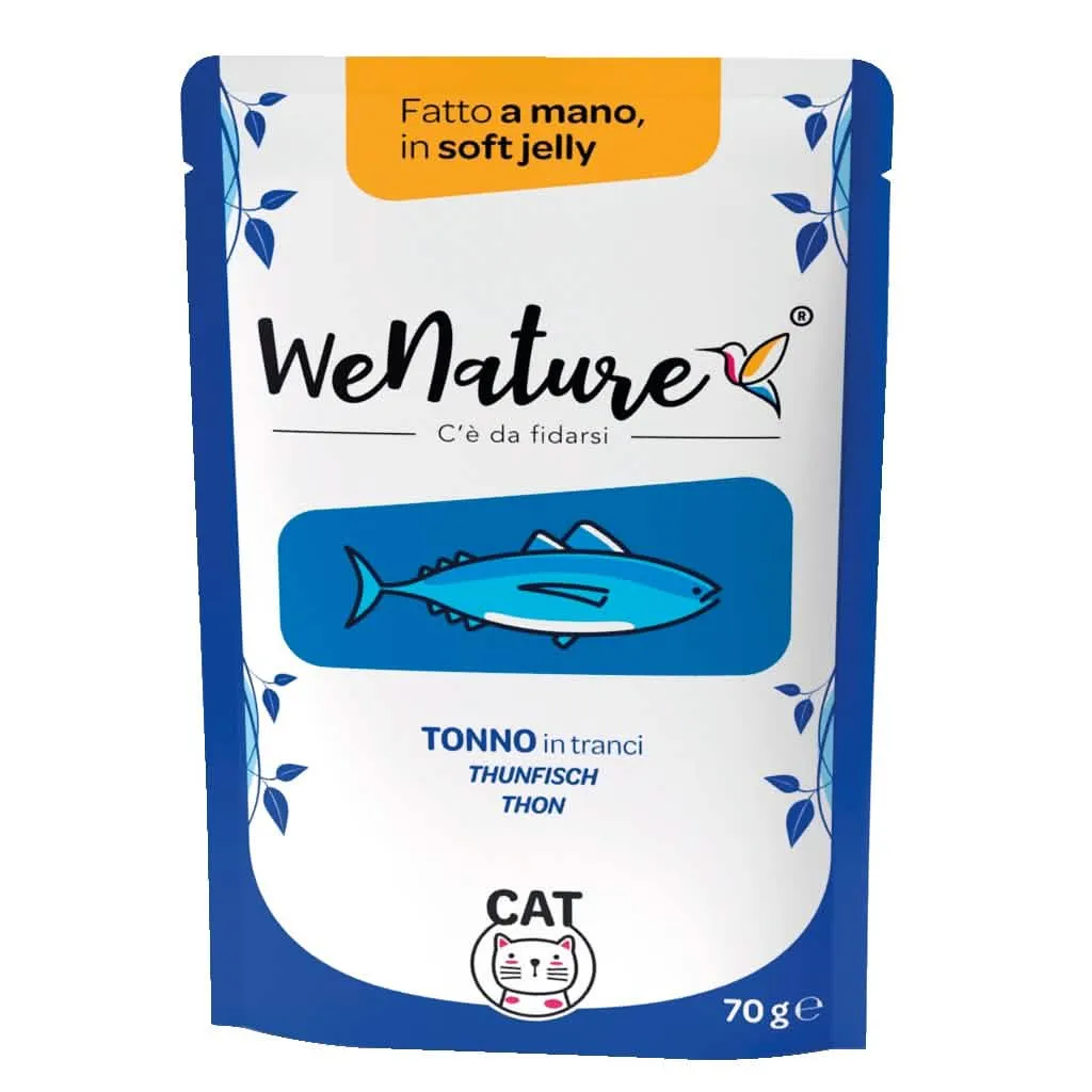 WENATURE GATTO BUSTA IN JELLY ADULTO TRANCI DI TONNO 70 GR - immagine 1