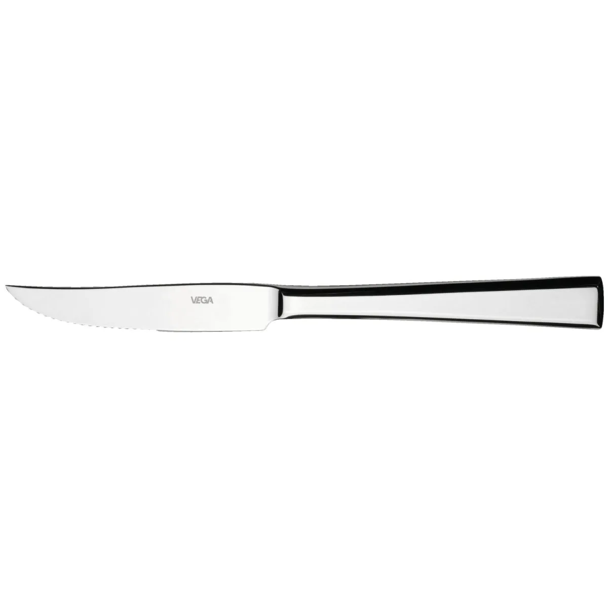 12x VEGA Coltello per pizza e bistecca Stockholm; 22.7 cm (L); argento, manico argento; 12 pz. / Pacco - immagine 1