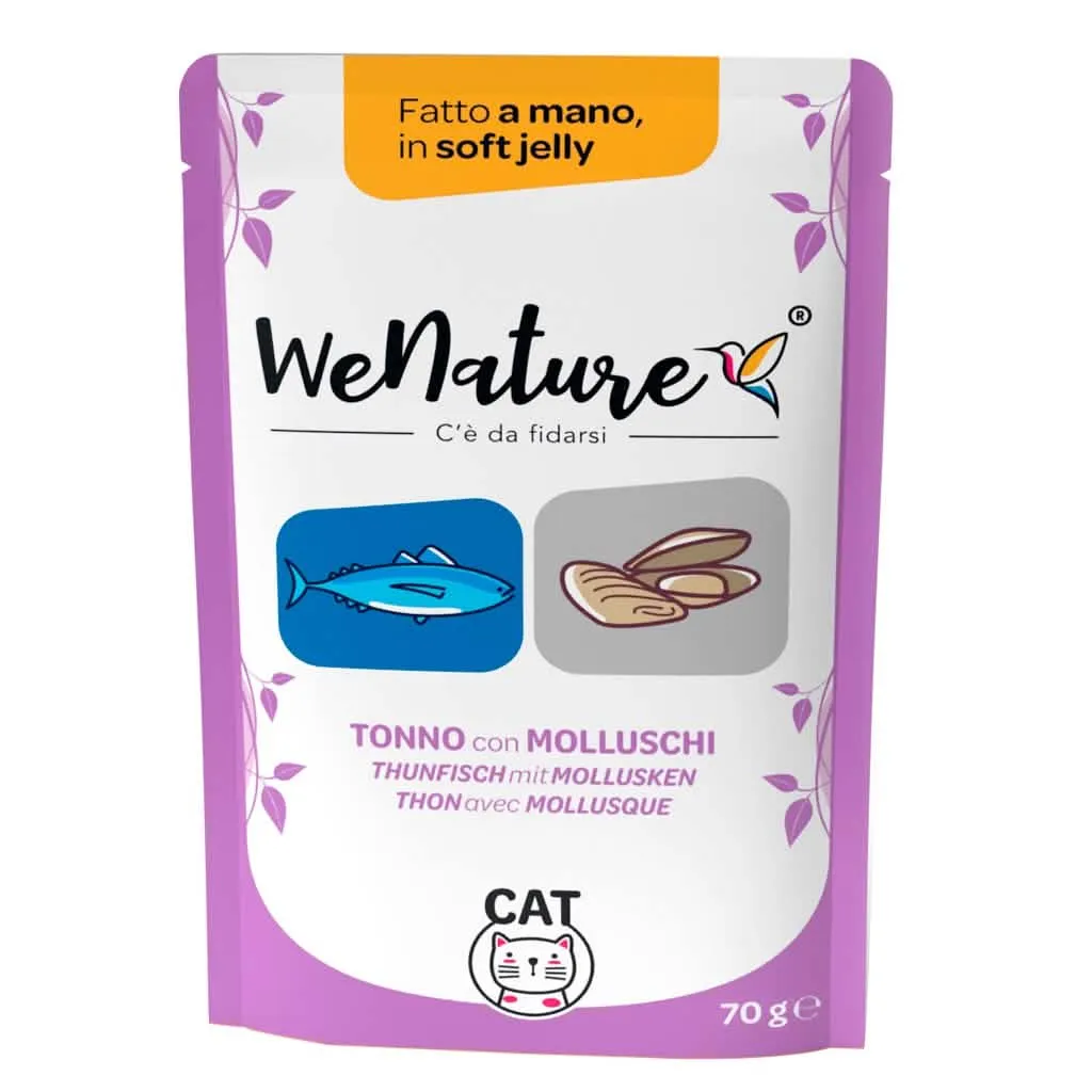 WENATURE GATTO BUSTA IN JELLY ADULTO TONNO & MOLLUSCHI 70 GR - immagine 1