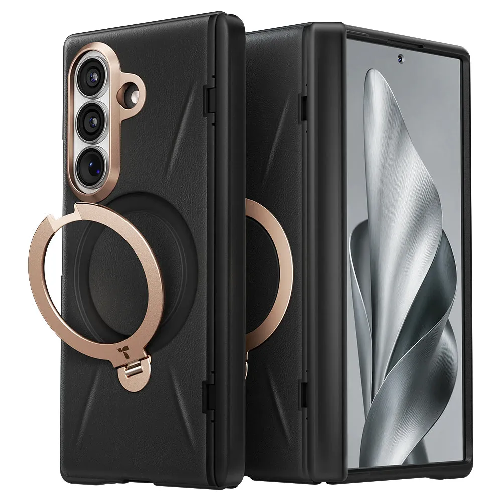 Custodia MagSafe per Samsung Galaxy Z Fold8 Ultra F976, Torras, QPRO Leather, Nera - immagine 1