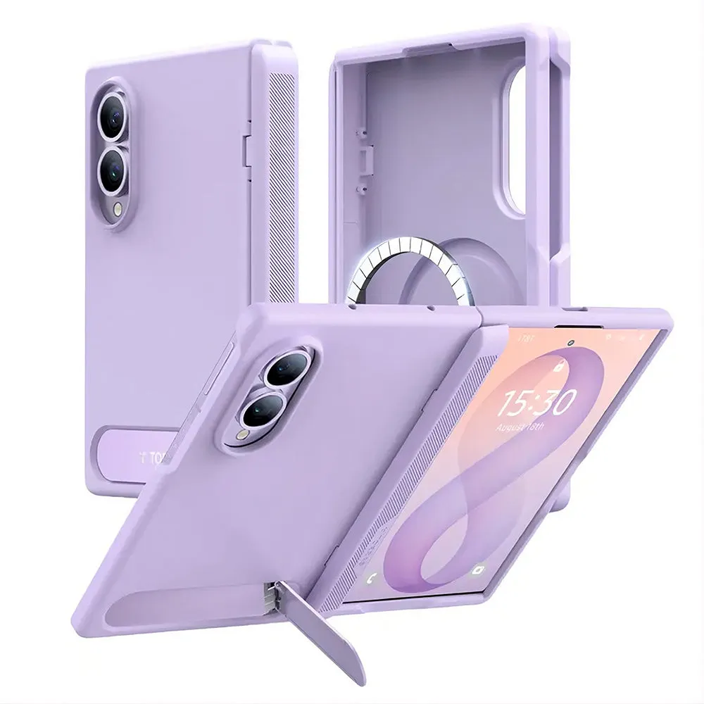 Custodia MagSafe per Samsung Galaxy Z Fold8 F971, Torras, Ostand L1 Guardian, Viola Chiaro - immagine 1