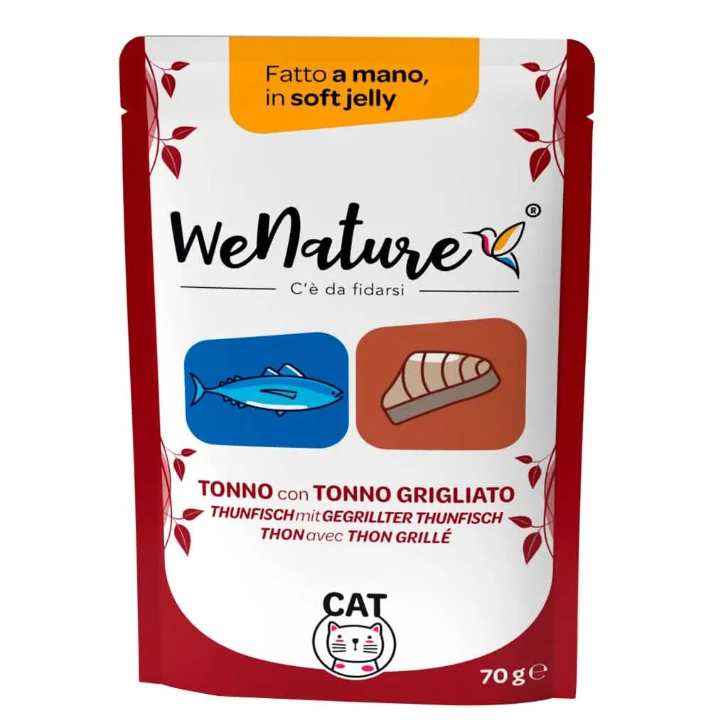 WENATURE GATTO BUSTA IN JELLY ADULTO TONNO & TONNO GRIGLIATO 70 GR - immagine 1