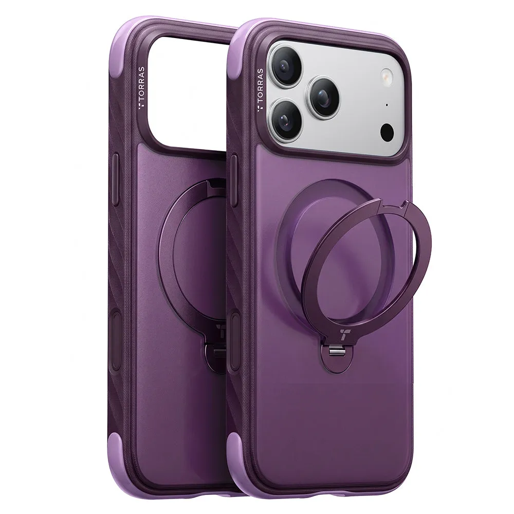 Custodia MagSafe per Apple iPhone 18 Pro / 17 Pro, Torras, Ostand Q3 Rugged, Viola - immagine 1