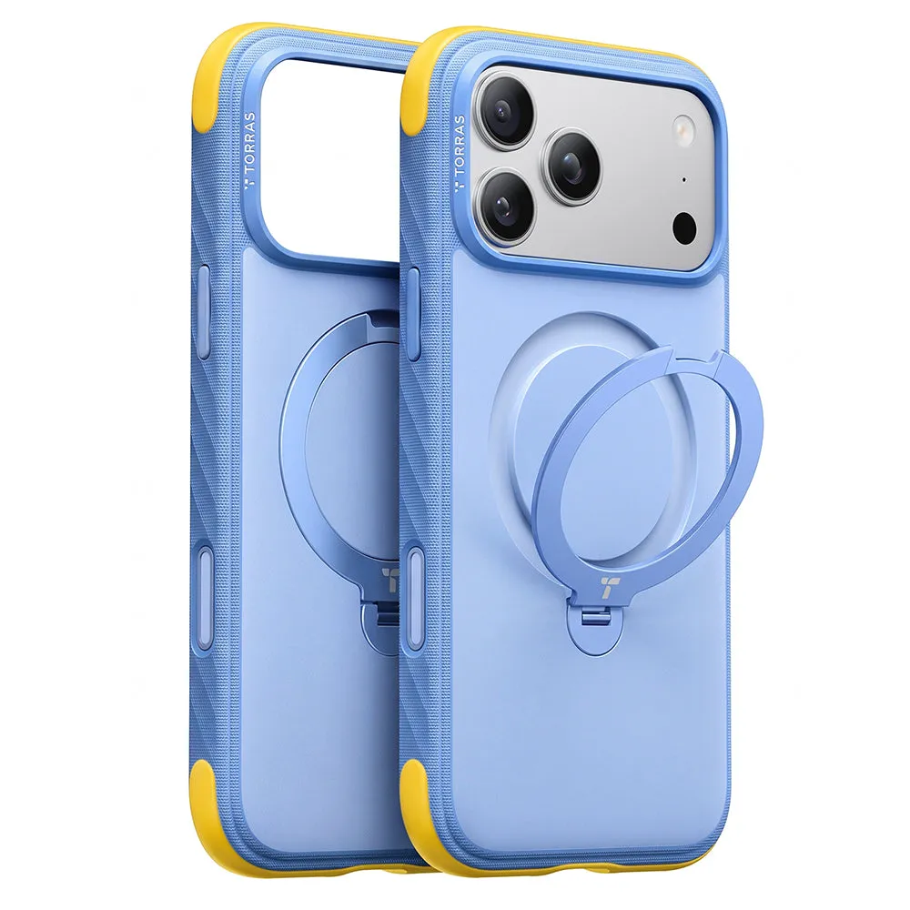 Custodia MagSafe per Apple iPhone 18 Pro Max / 17 Pro Max, Torras, Ostand Q3 Rugged, Blu - immagine 1