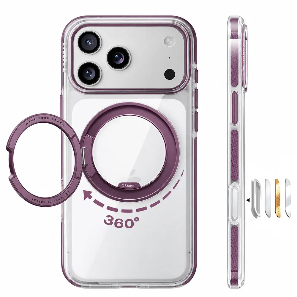 Custodia MagSafe per Apple iPhone 18 Pro Max / 17 Pro Max, Torras, Ostand O3 Light, Viola - immagine 1
