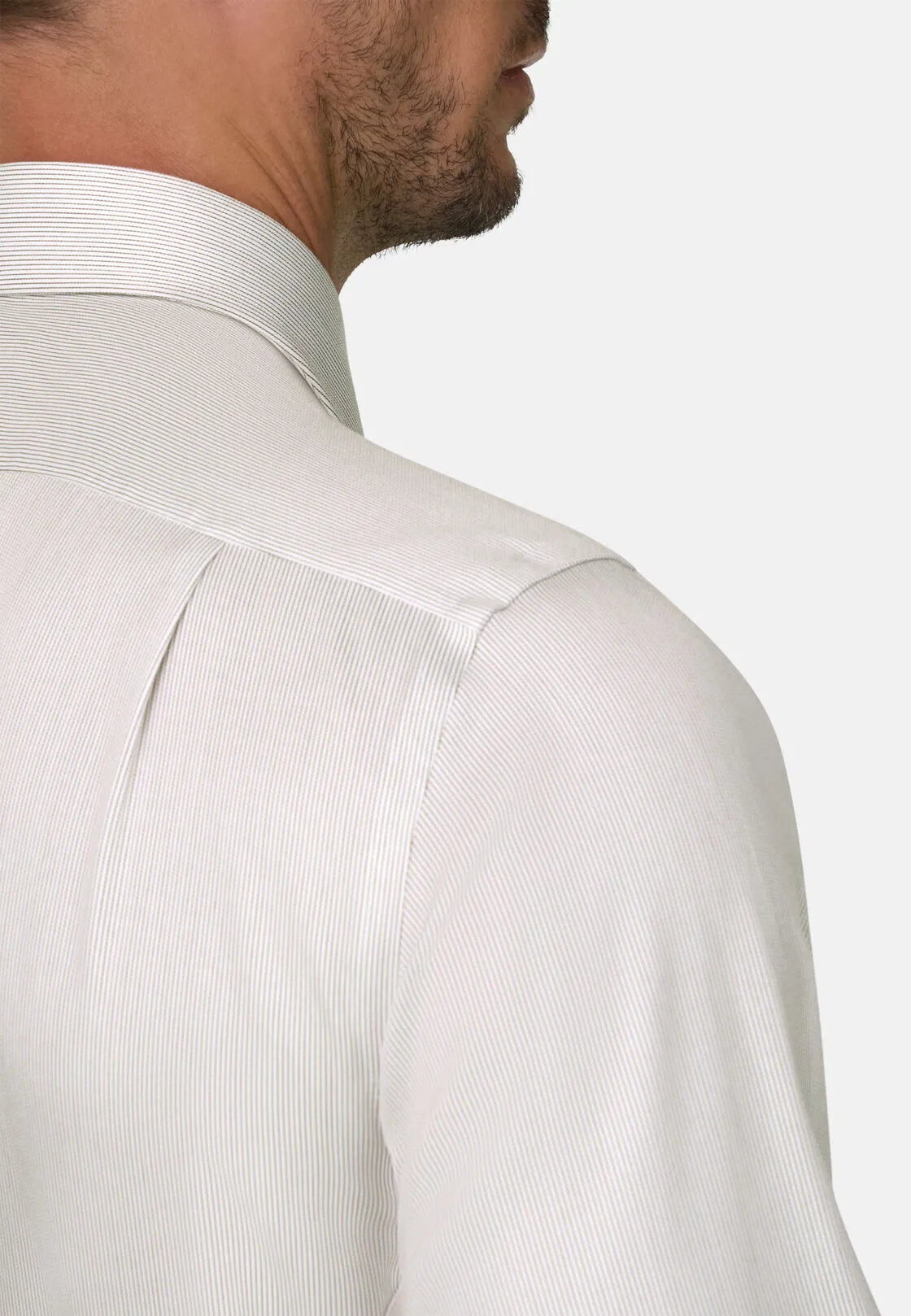 Boggi, Camicia A Righe In Cotone Non-iron Regular Fit, Uomo, Marrone, Taglia: 40 - immagine 4