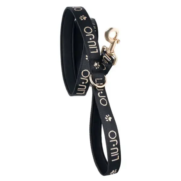 Guinzaglio per cani Jacquard 1,2 mt Liu Jo Pets Nero - Taglia 2: fettuccia 3 cm - immagine 1