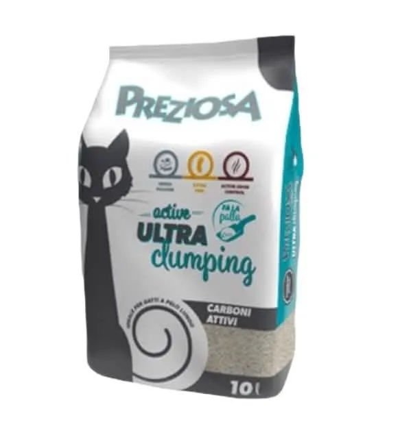 Preziosa Gatto Lettiera Igienica Ultra Clumping con Carbone Attivo - 10 Lt - immagine 1
