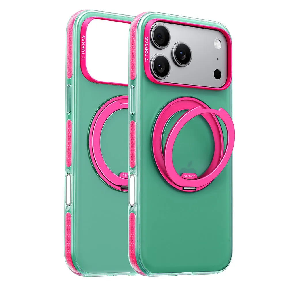 Custodia MagSafe per Apple iPhone 18 Pro Max / 17 Pro Max, Torras, Ostand O3 Hue, Verde - immagine 1