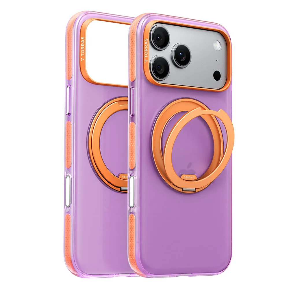 Custodia MagSafe per Apple iPhone 18 Pro / 17 Pro, Torras, Ostand O3 Hue, Viola - immagine 1