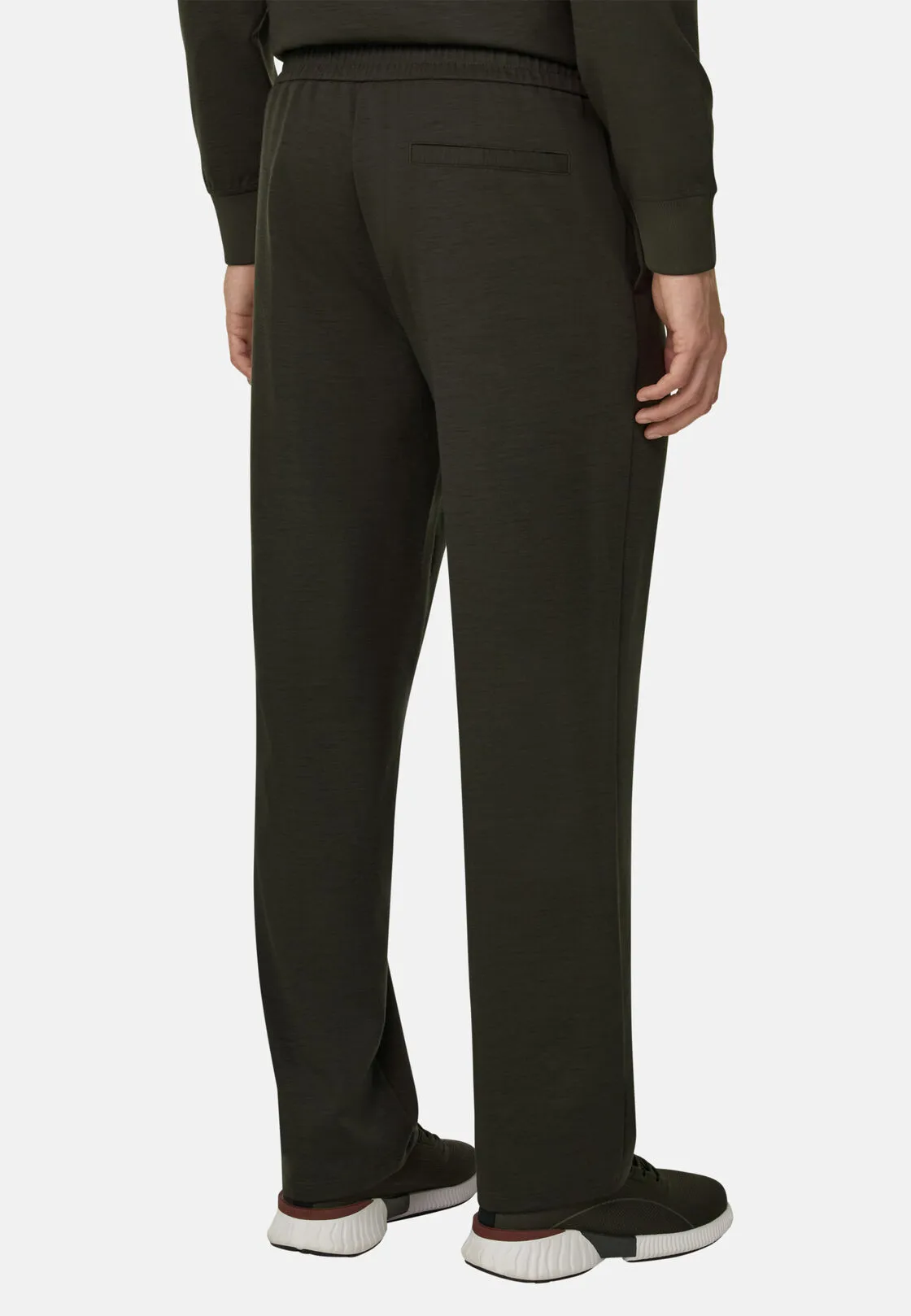 Boggi, Joggers In Misto Lana Wooltech, Uomo, Militare, Taglia: XL - immagine 5