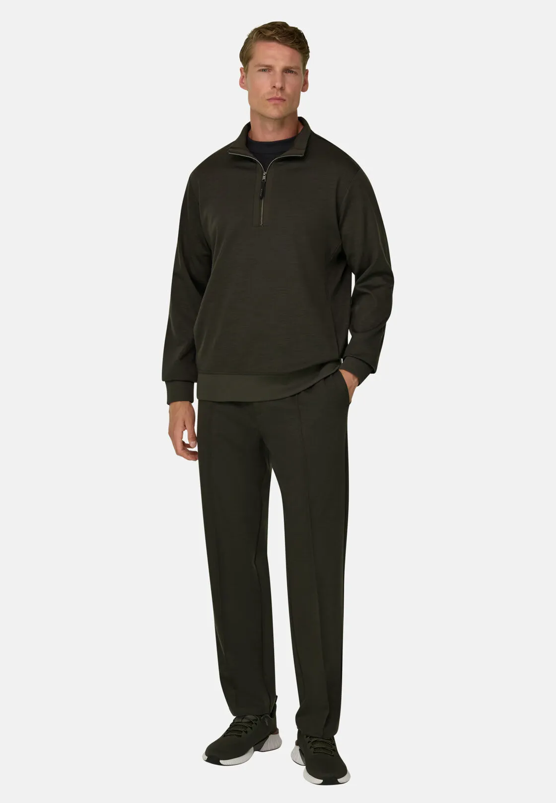 Boggi, Joggers In Misto Lana Wooltech, Uomo, Militare, Taglia: XXL - immagine 2