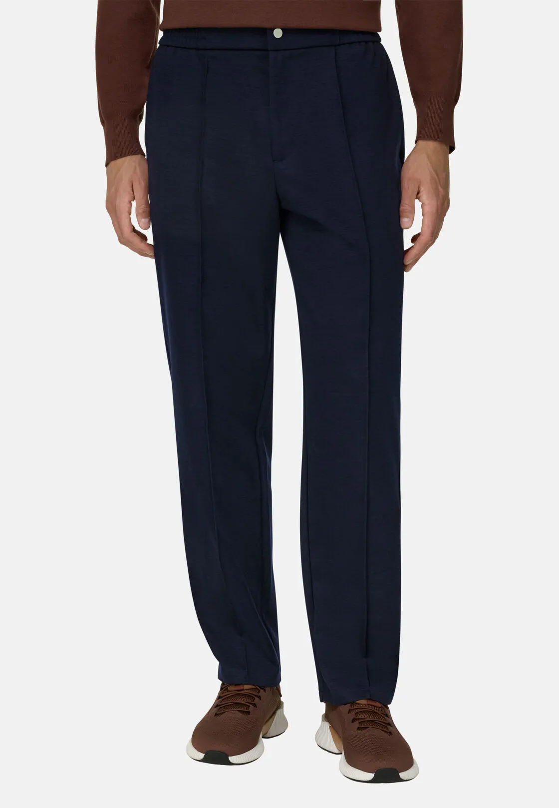 Boggi, Joggers In Misto Lana Wooltech, Uomo, Navy, Taglia: XXL - immagine 1