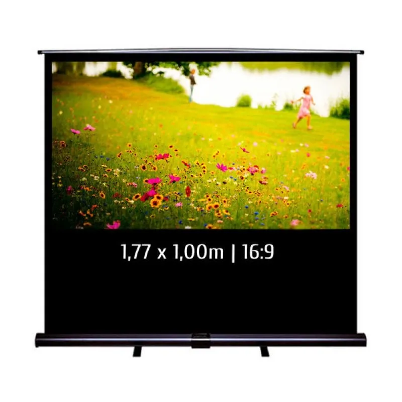 Schermo per proiezioni portatile Kimex 1,77x1m Formato 16:9 - immagine 1